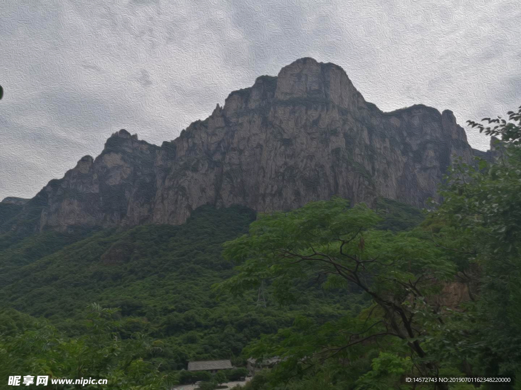 云台山山峰秀美摄影图