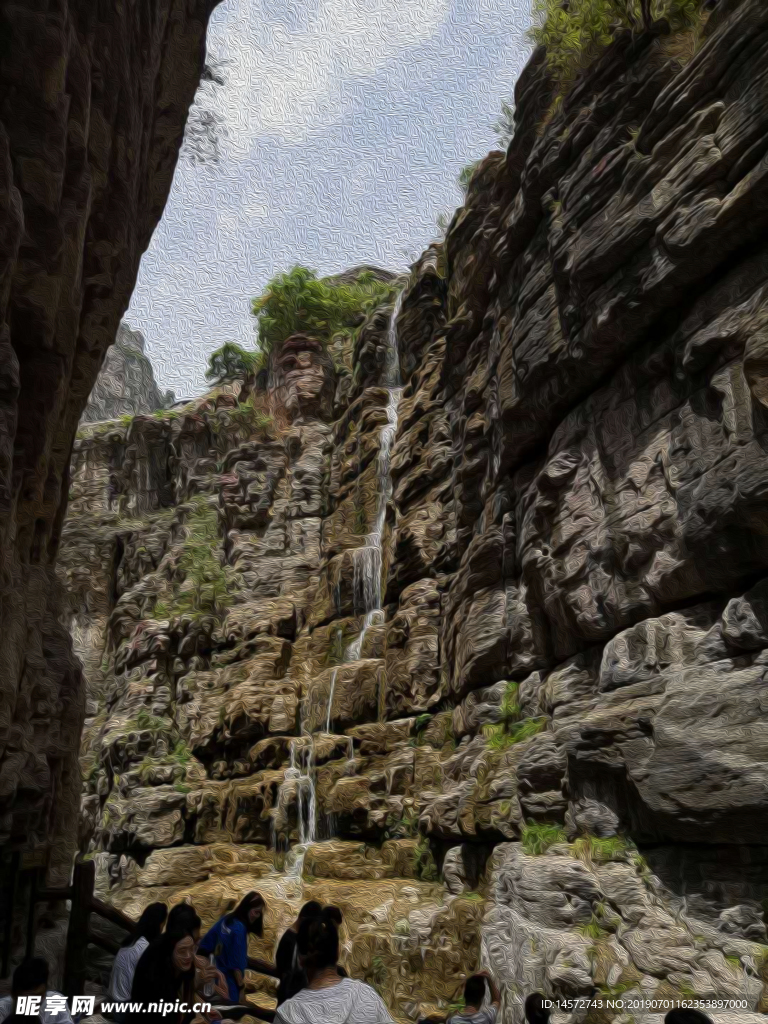 云台山峡谷自然风光摄影图