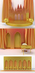 金色梦幻城堡婚礼场景设计