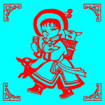 养羊剪纸