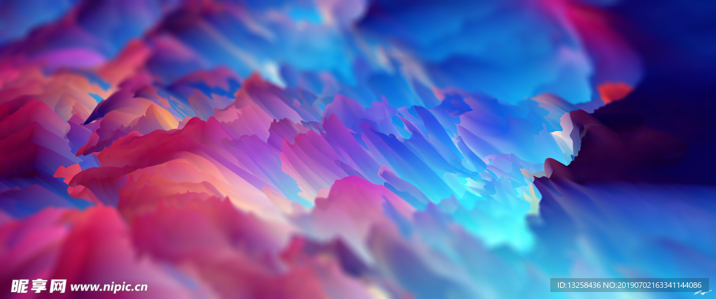 彩色渐变立体背景
