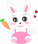 可爱的小兔子矢量