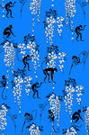 线条白花 动物 卡通猴子