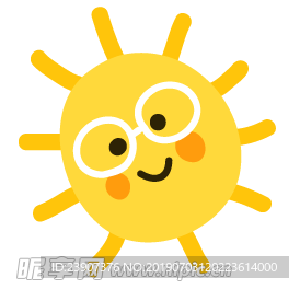 手绘卡通太阳
