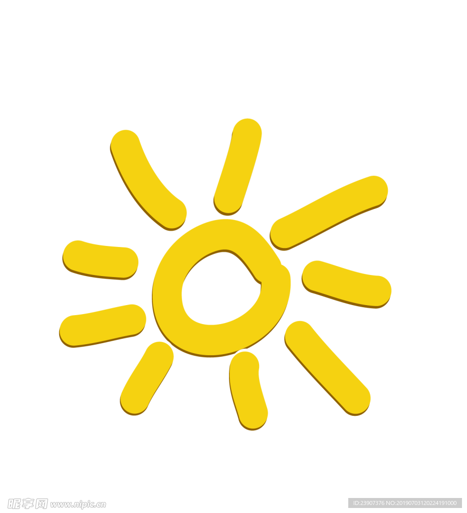 手绘卡通太阳