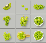 青葡萄食品元素PNG
