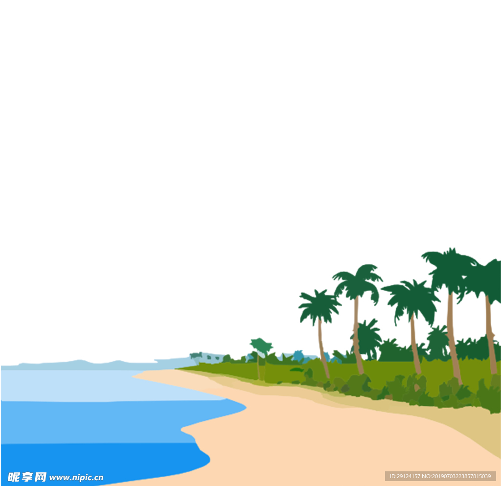 卡通海滩