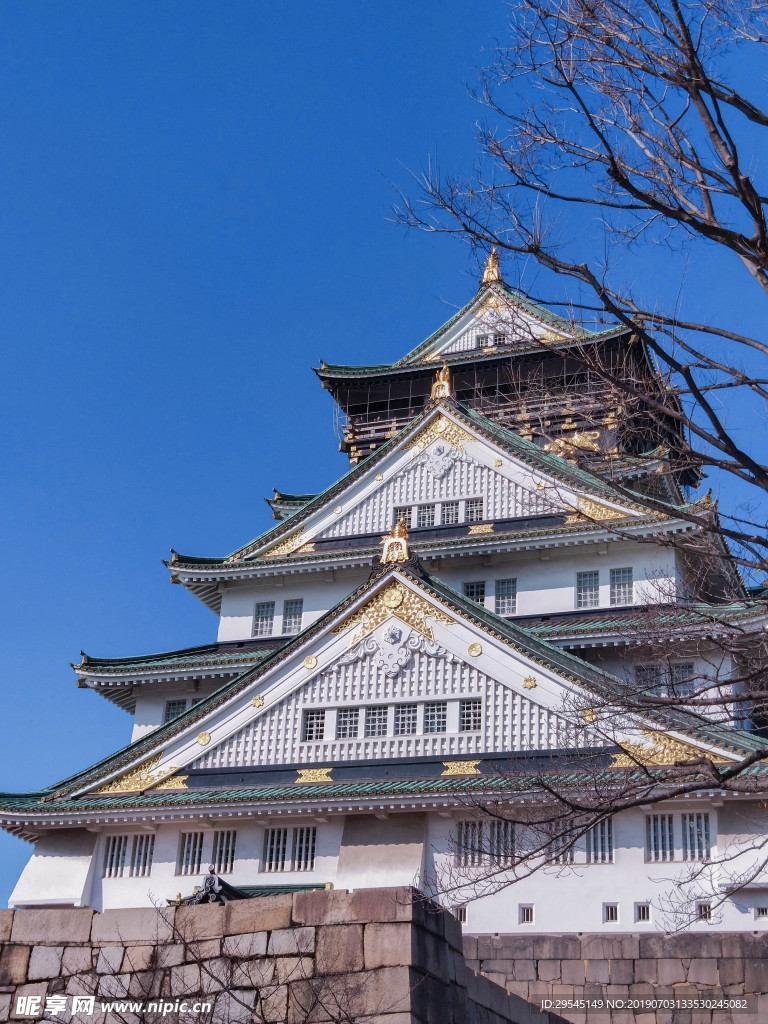 日本大阪市大阪城寺庙