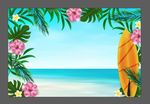 夏季海滩背景