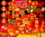 新年红灯素材