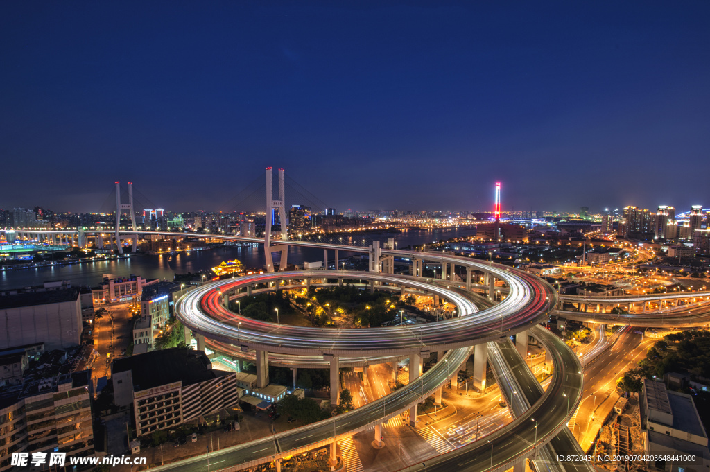 上海南浦高架桥夜景