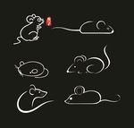 鼠年标识简笔画