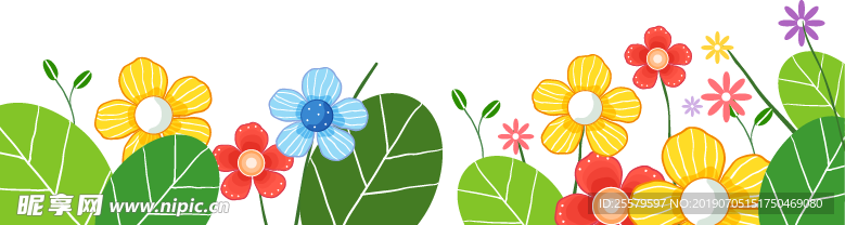 小清新花边插画卡通花边