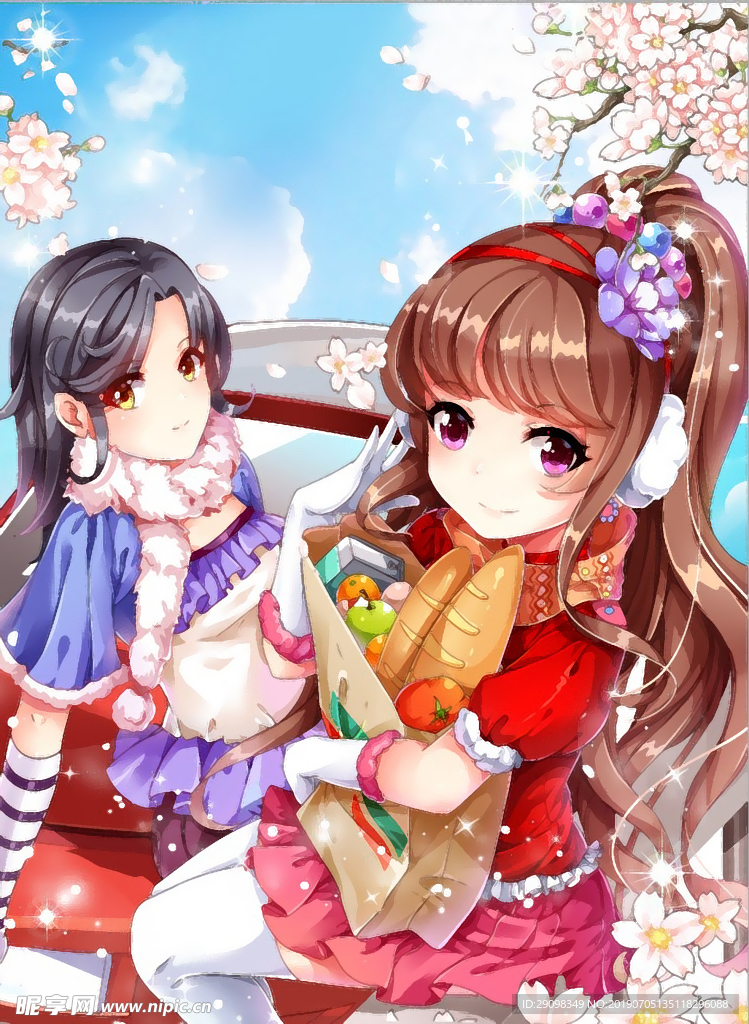 卡通美女