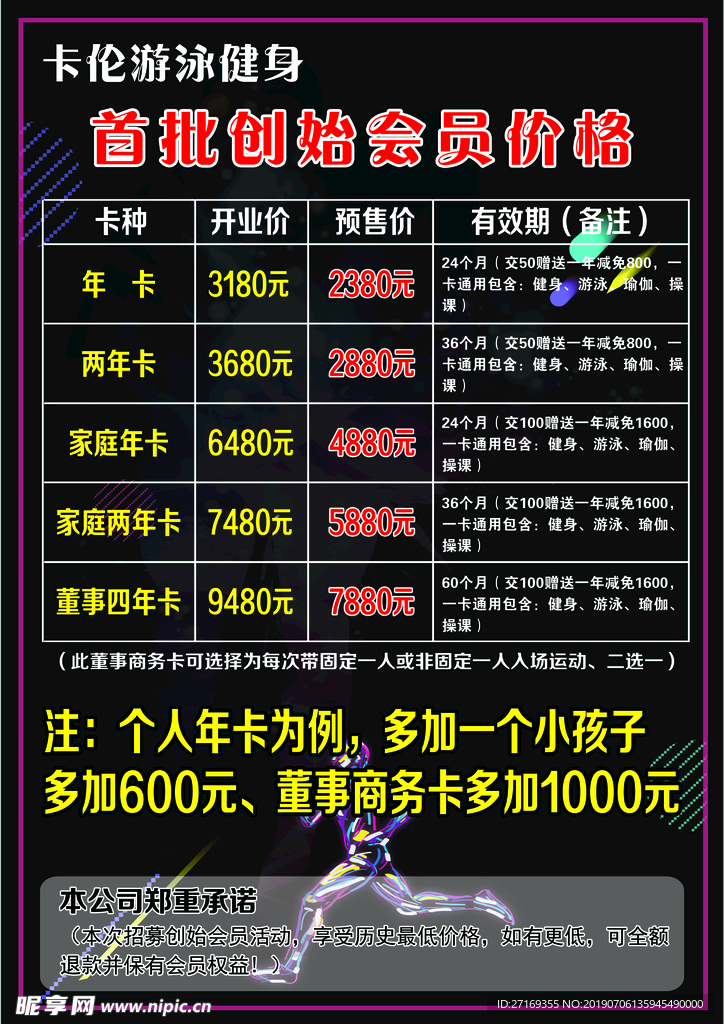 健身价目表 健身海报