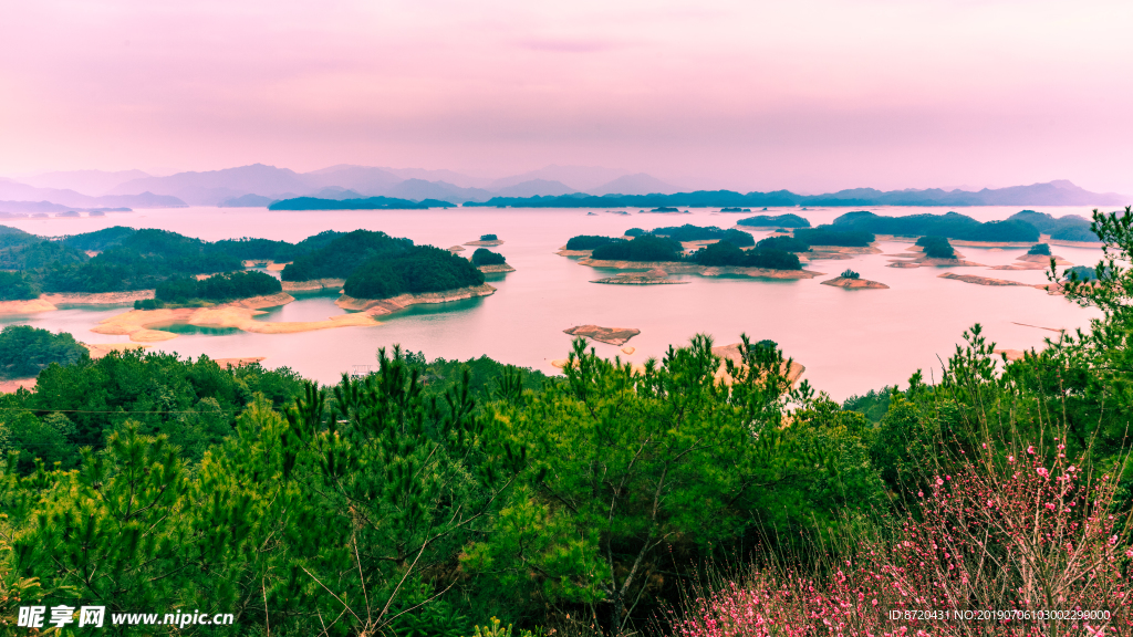 远眺千岛湖的风光