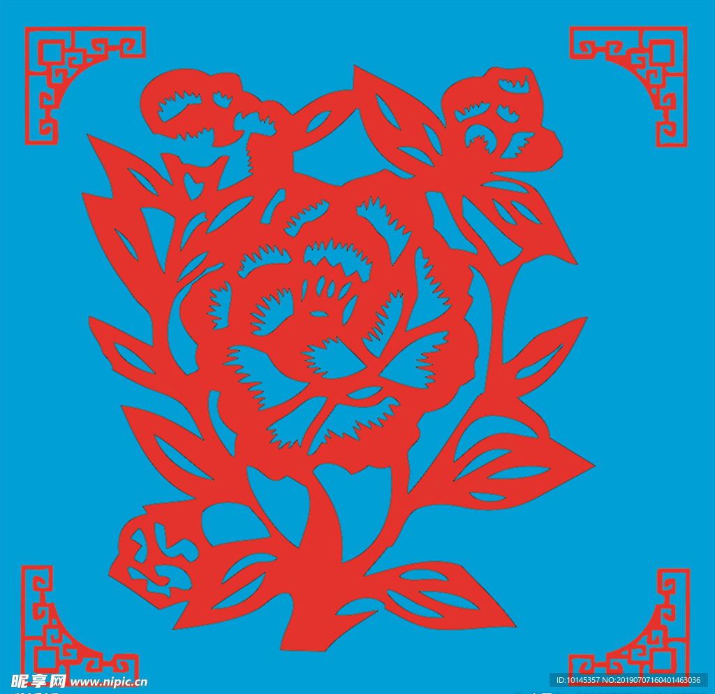 花卉剪纸
