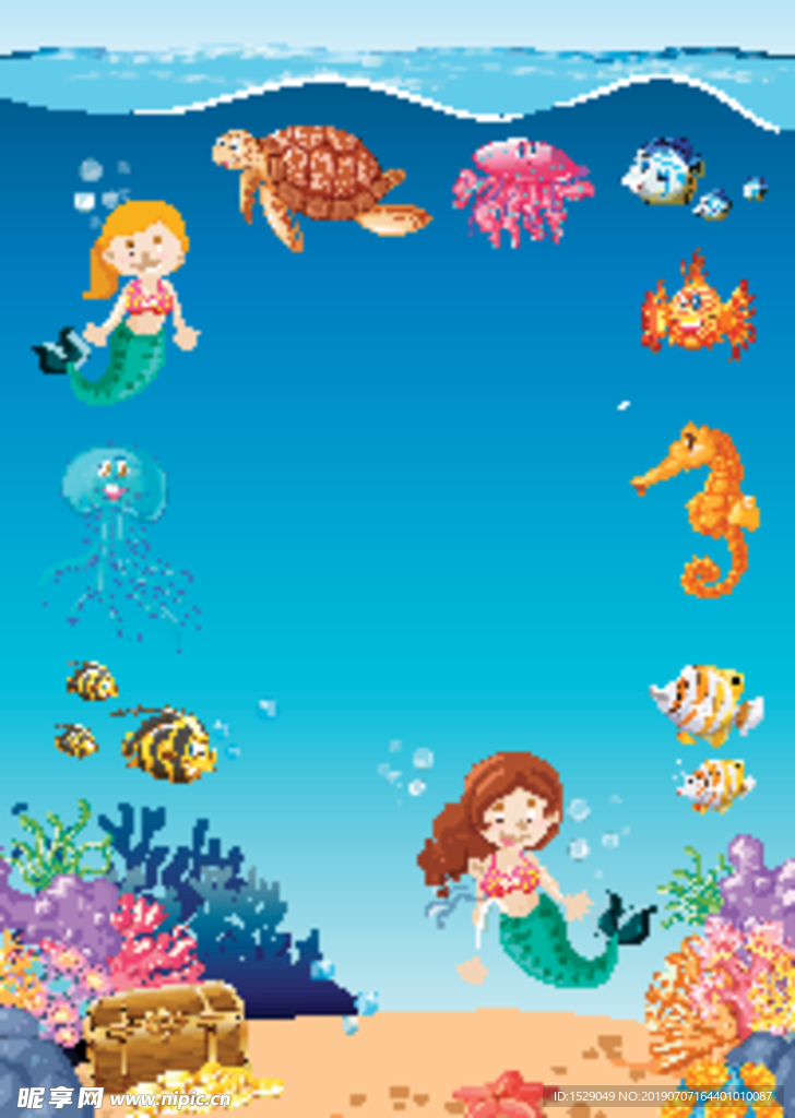 卡通美人鱼