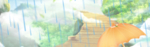 下雨彩绘插画背景