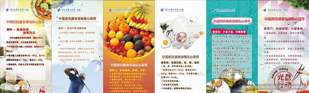 中国居民膳食指南核心推荐6挂图