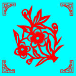 花卉剪纸