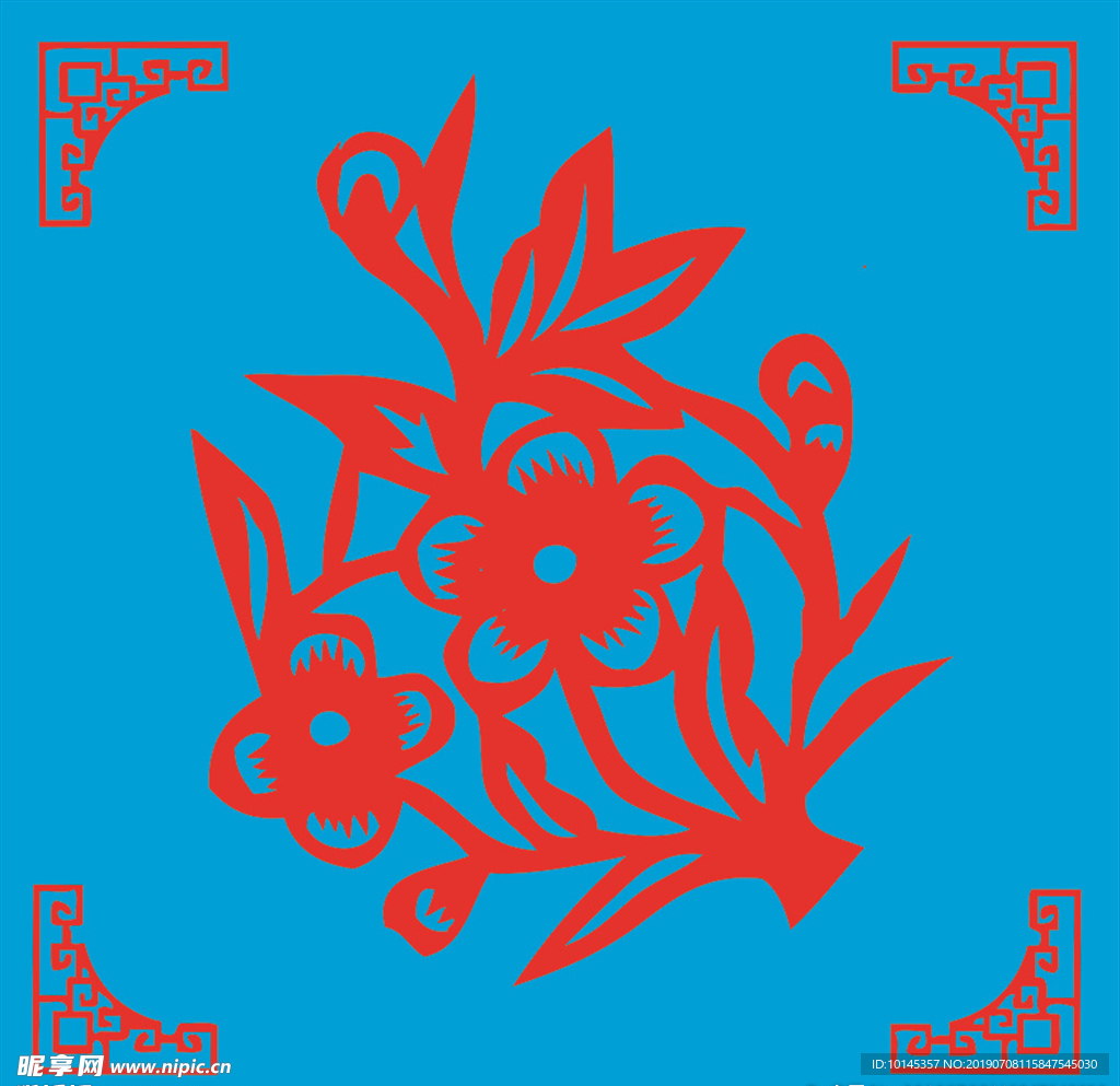 花卉剪纸