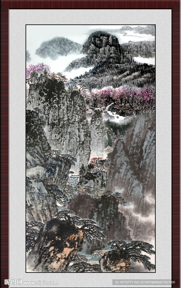 竖幅山水