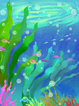 海底世界海草