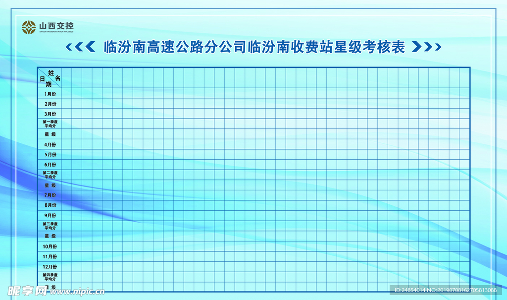 星级考核栏