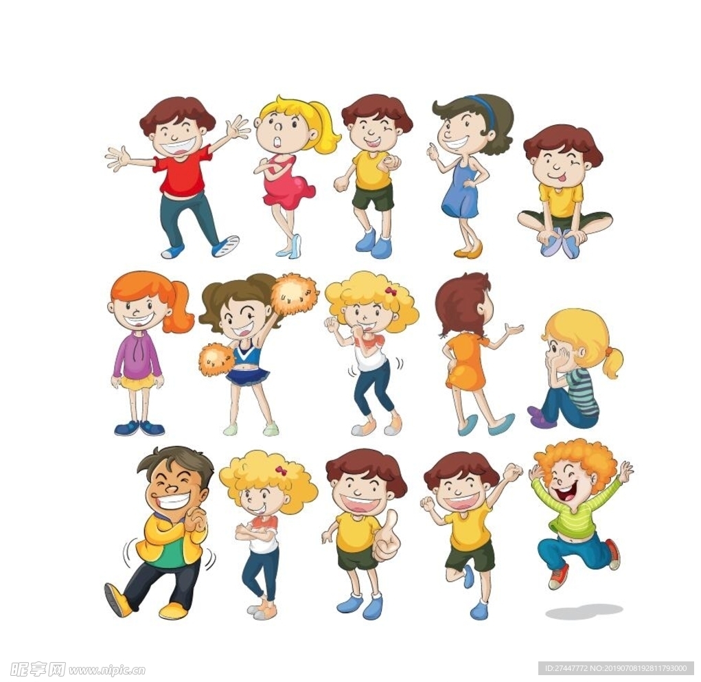 卡通小孩