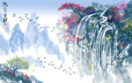 中国风唯美装饰画海报
