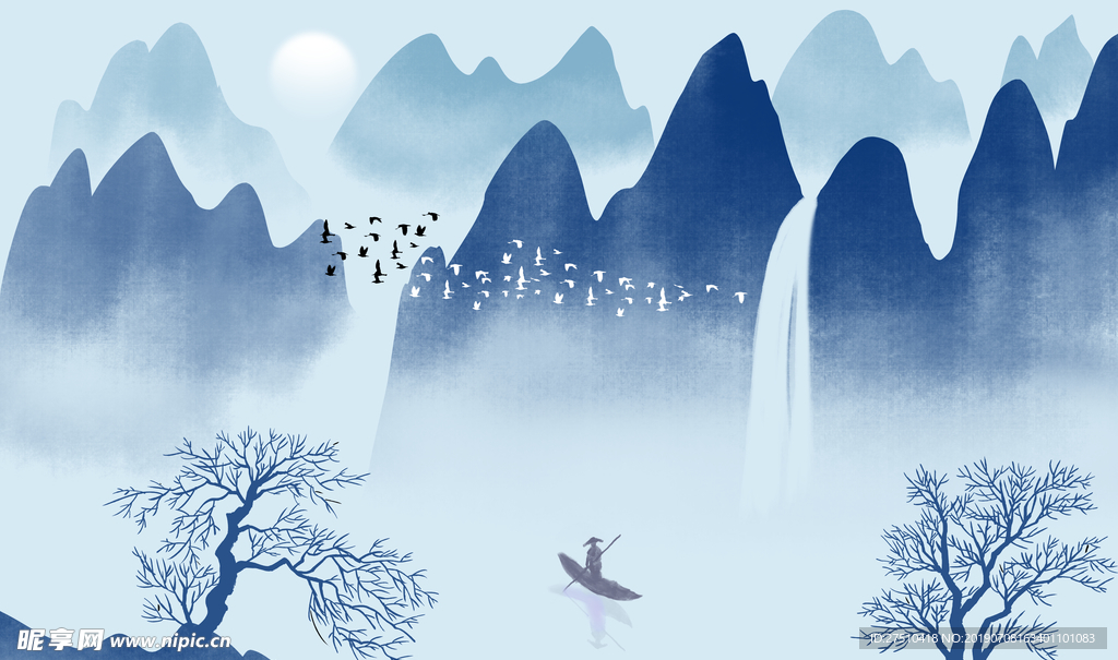 唯美背景装饰画海报