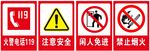 火警电话 闲人免进 禁止烟火