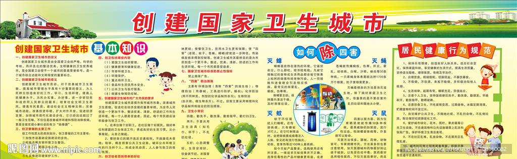 卫生城市 标语 文明城市 海报