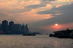 香港维多利亚日落海边夕阳