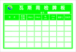 瓦斯周检牌板