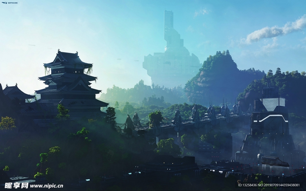 游戏场景建筑效果