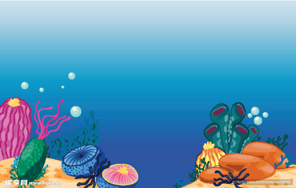 卡通海洋生物