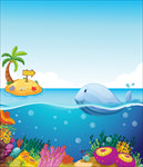 卡通海洋生物