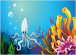 卡通海洋生物