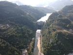 航拍恩施宣恩龙洞水库全景