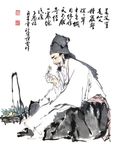 水墨古人