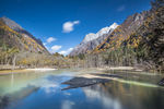 长坪沟美丽雪山风光