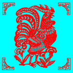 鸡剪纸