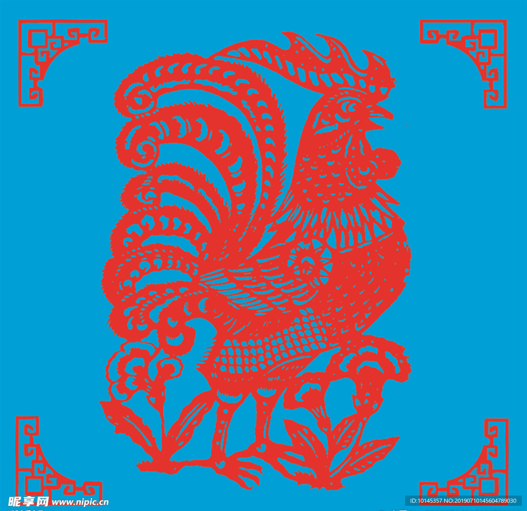 鸡剪纸