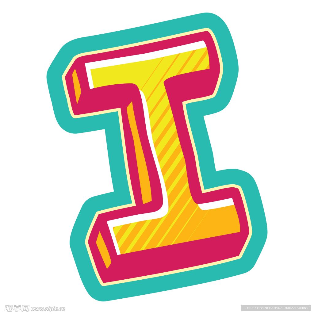 卡通字母