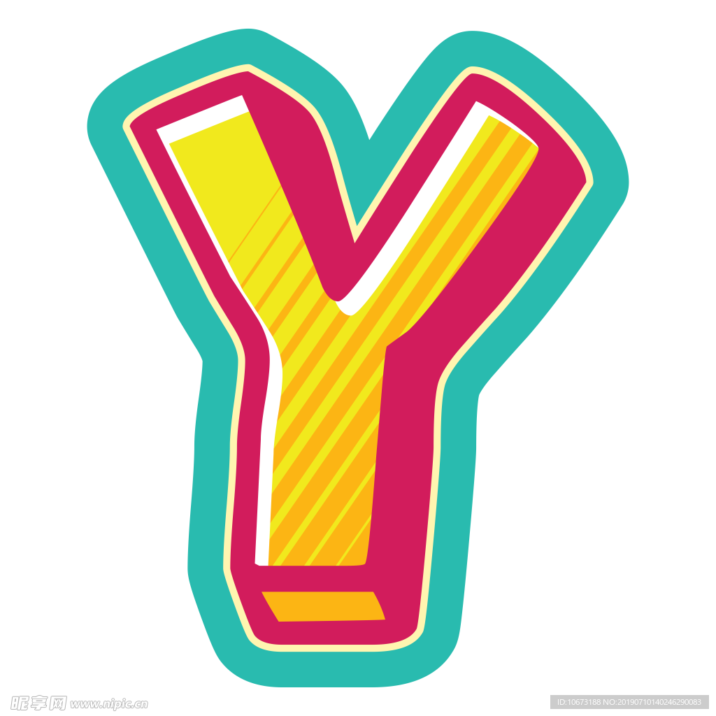 卡通字母