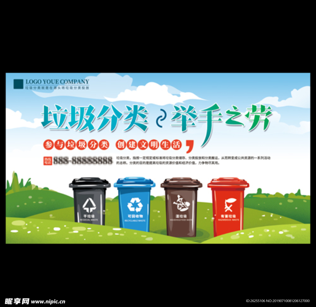 垃圾分类展板