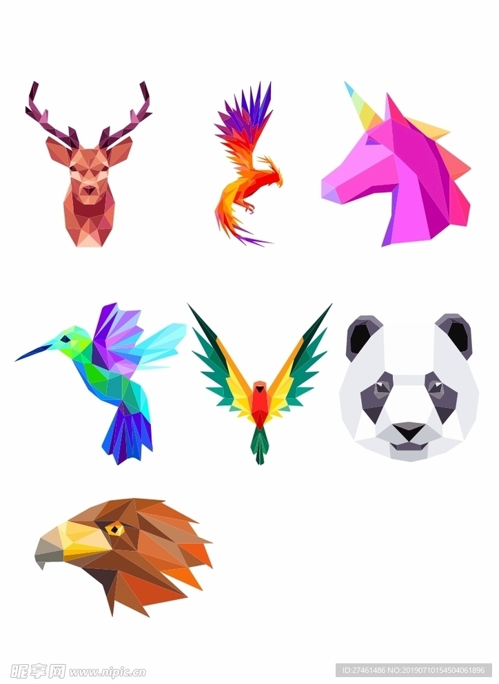 lowpoly矢量动物合集