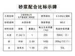 砂浆配合比